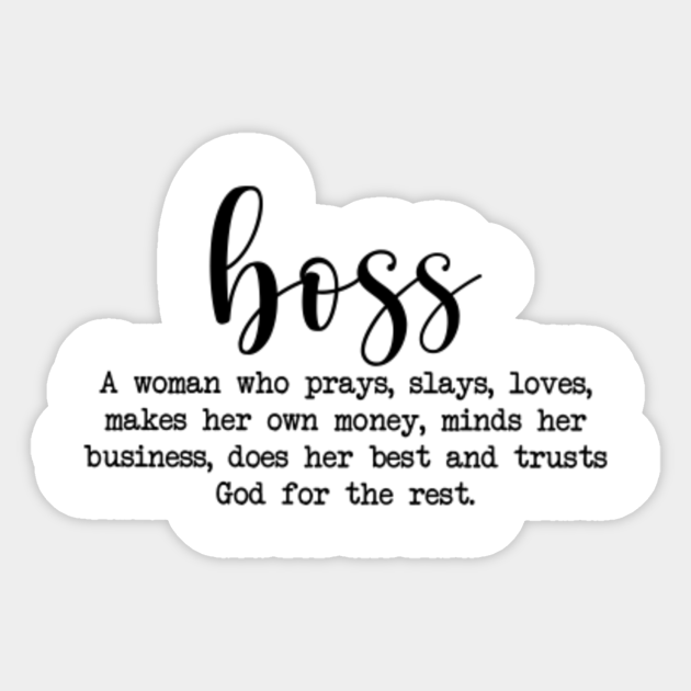 Boss Lady Boss Lady Sticker TeePublic